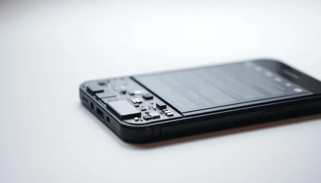 A closeup photograph of a smartphone battery, meticulously detailed with intricate circuitry and components. The battery is positioned on a clean, white background, illuminated by soft, diffused lighting that casts subtle shadows, highlighting its technical complexity. The lens captures the battery at a slight angle, emphasizing its sleek, modern design. The overall mood is one of precision, technological sophistication, and the importance of maintaining the health of this vital power source for our devices. A closeup photograph of a smartphone battery, meticulously detailed with intricate circuitry and components. The battery is positioned on a clean, white background, illuminated by soft, diffused lighting that casts subtle shadows, highlighting its technical complexity. The lens captures the battery at a slight angle, emphasizing its sleek, modern design. The overall mood is one of precision, technological sophistication, and the importance of maintaining the health of this vital power source for our devices.