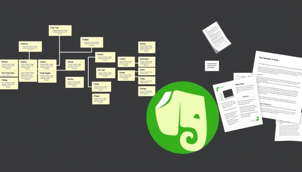 Gerar imagem do Evernote em uso para genealogia
