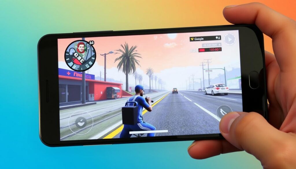 Imagen de GTA5 en un dispositivo Android Imagen de GTA5 en un dispositivo Android