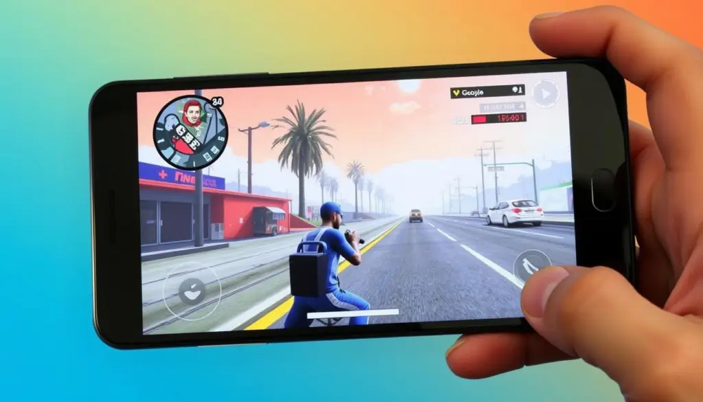Imagen de GTA5 en un dispositivo Android Imagen de GTA5 en un dispositivo Android