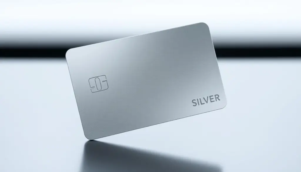 Imagen de la tarjeta Plata Card con un diseño moderno y elegante Imagen de la tarjeta Plata Card con un diseño moderno y elegante
