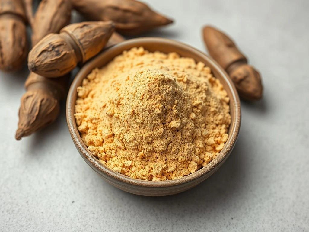 Polvo de maca y raíz de maca para infusiones energizantes