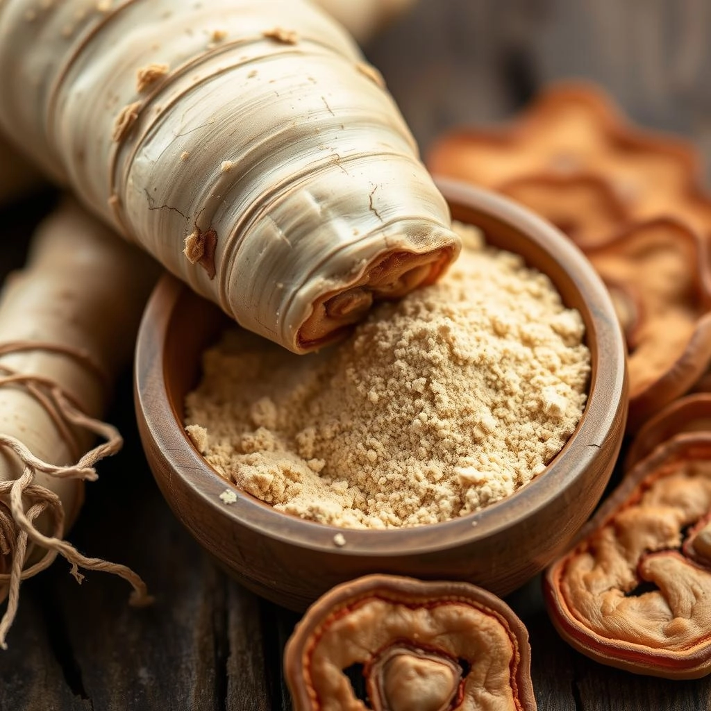 Raíz de ginseng y su polvo para infusiones revitalizantes