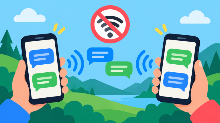 Envía mensajes sin internet