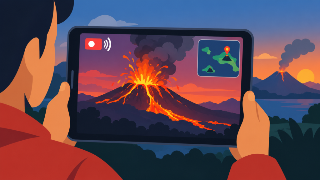 Mira volcanes activos en vivo